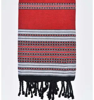Fouta arabesque rouge Fouta Tunisia - 1