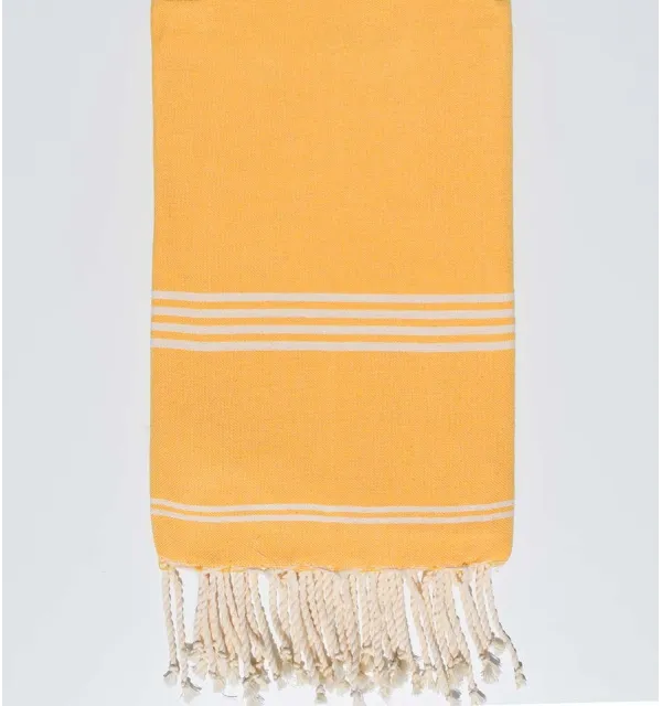 Fouta Mykonos jaune moutarde Fouta Tunisia - 2