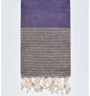 fouta plate lurex violet  - 1