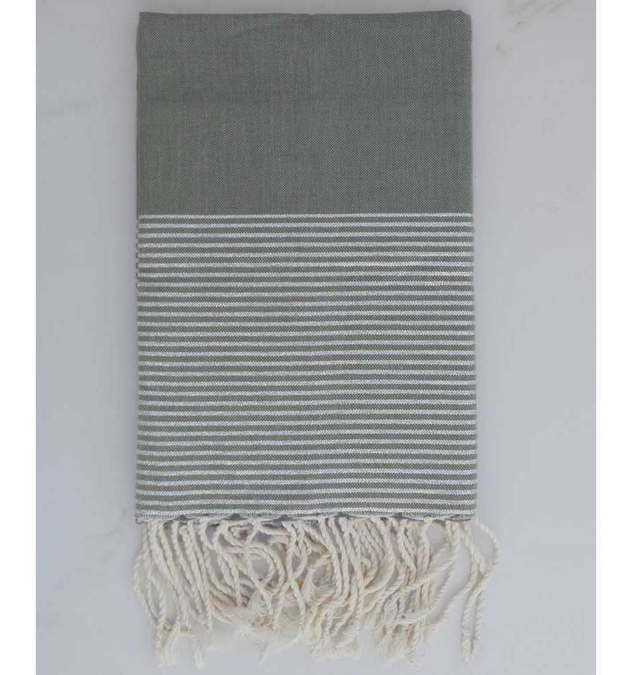 Fouta Lurex gris