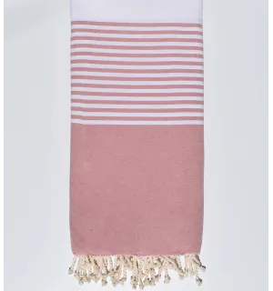 Jeté rose balais Fouta Tunisia - 1