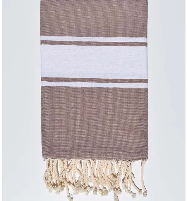 Serviette de plage Plate rose Mountbatten Fouta Tunisia - 1