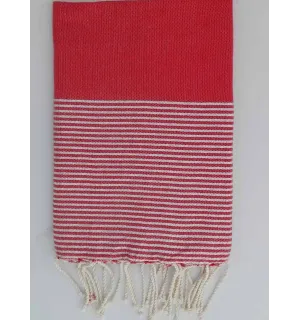 FOUTA Lurex plate rouge 