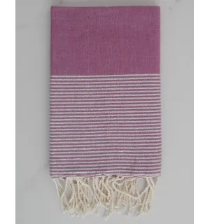 FOUTA Lurex plate mauve 