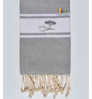 Fouta plate avec broderie Fouta Tunisia - 1