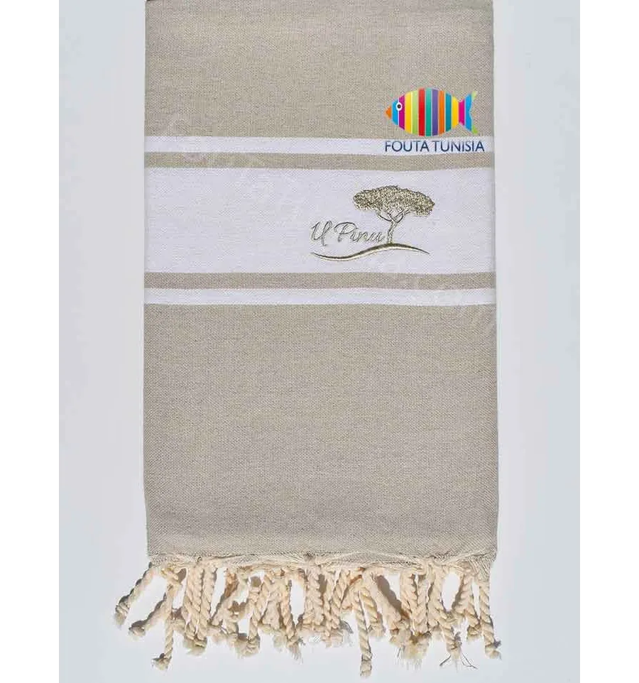 Fouta plate avec broderie Fouta Tunisia - 3