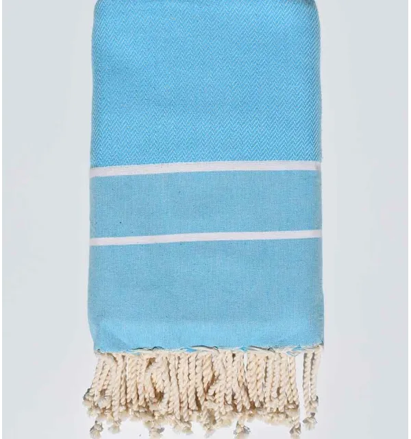 Jeté turquoise foncé 2m*2m Fouta Tunisia - 1