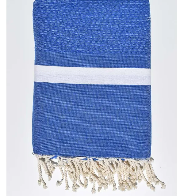 Jeté couple bleu klein Fouta Tunisia - 1