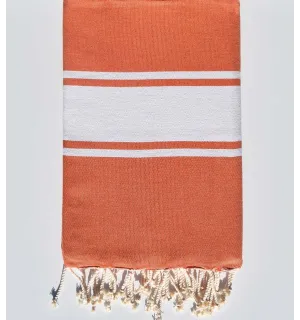fouta plate orange brûlée Fouta Tunisia - 1