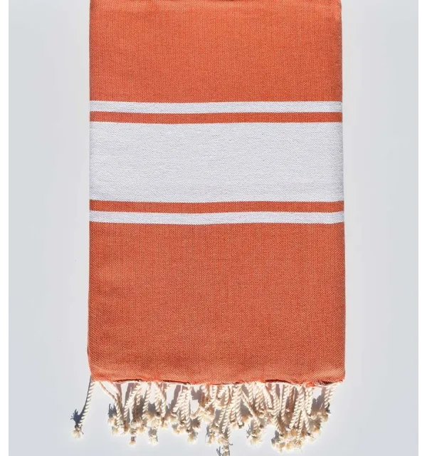 fouta plate orange brûlée Fouta Tunisia - 1