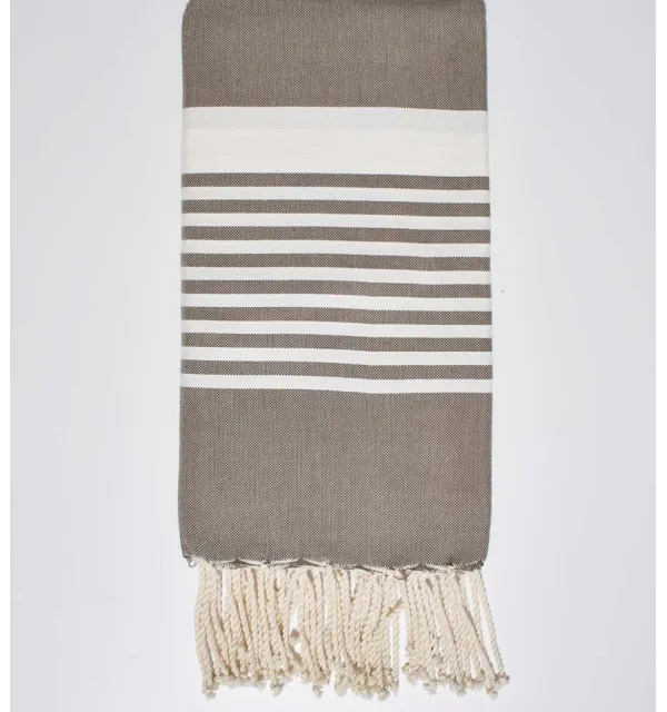 Serviette de plage Arthur couleur bureau Fouta Tunisia - 1