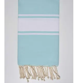 Fouta Plate bleu azur clair Fouta Tunisia - 1