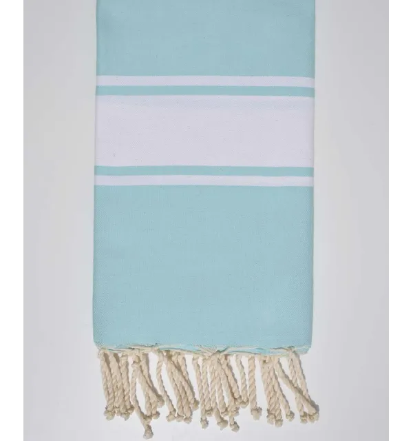 Fouta Plate bleu azur clair Fouta Tunisia - 1
