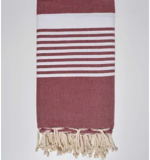 Jeté couple rouge foncé Fouta Tunisia - 1