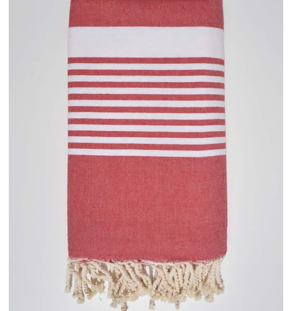 Jeté couple rouge Fouta Tunisia - 1