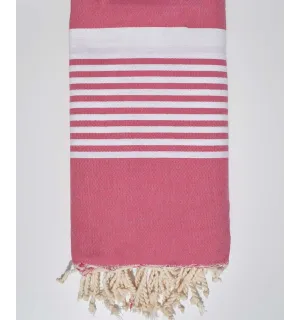 Jeté couple rose bonbon Fouta Tunisia - 1