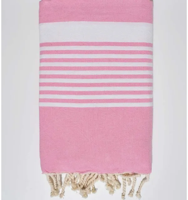 Jeté couple rose clair Fouta Tunisia - 1