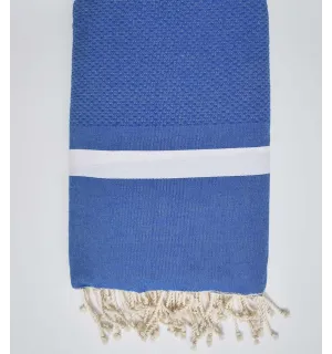Jeté bleu électrique Fouta Tunisia - 1
