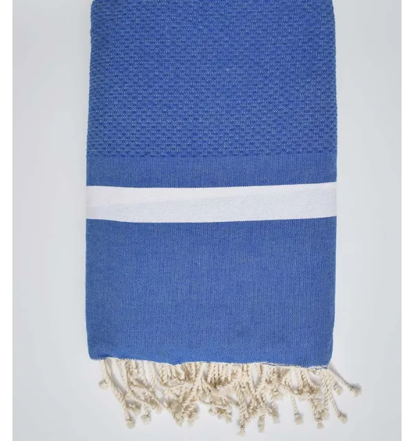 Jeté bleu électrique Fouta Tunisia - 1