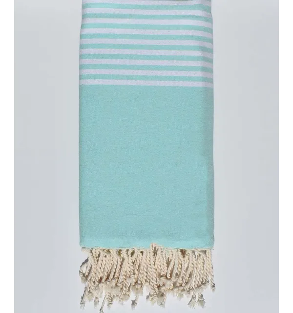 Jeté vert d'eau avec rayures Fouta Tunisia - 1