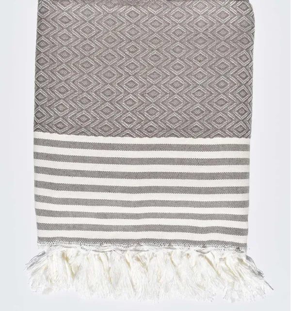 Plaid couleur Terre d'ombre Fouta Tunisia - 1