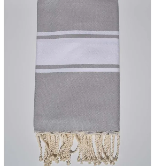 Fouta Plate gris tourdille Fouta Tunisia - 2