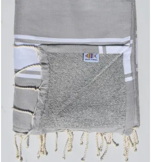 Fouta plate tourdille doublée éponge Fouta Tunisia - 1