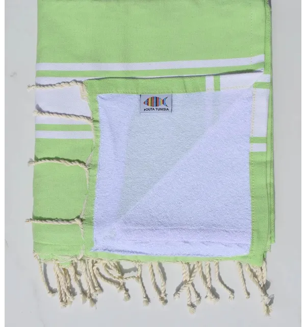 fouta éponge vert clair Fouta Tunisia - 1
