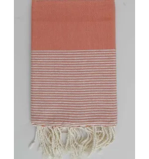 FOUTA Lurex plate corail 