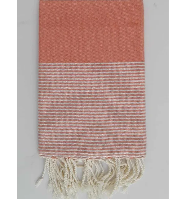 FOUTA Lurex plate corail 