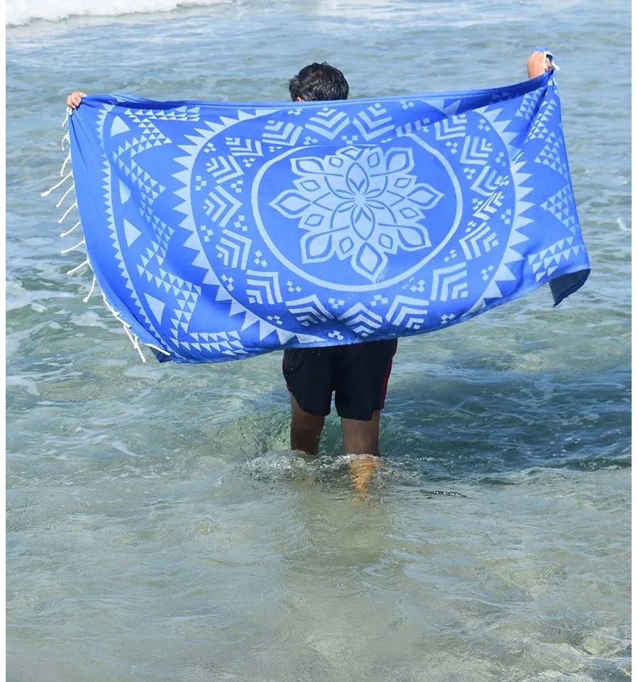 Fouta bohémian bleu Fouta Tunisia - 3