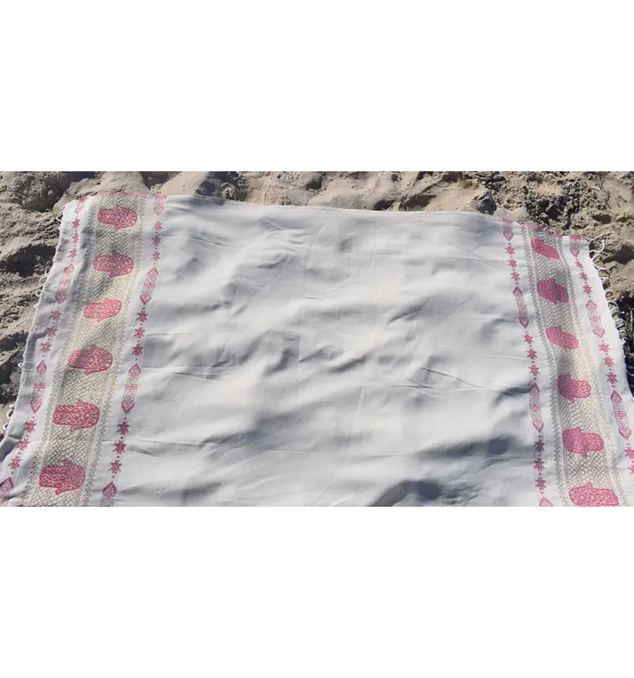 Fouta Khomsa rose foncé Fouta Tunisia - 5