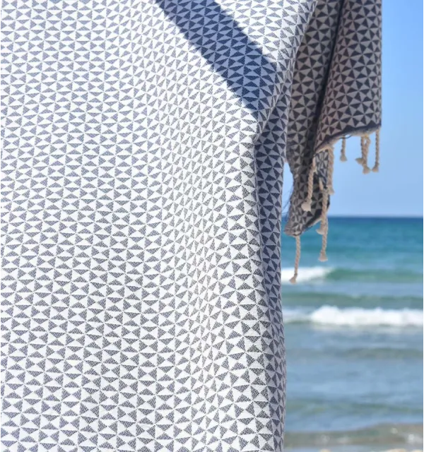Fouta papillon bleu barbeau foncé Fouta Tunisia - 4