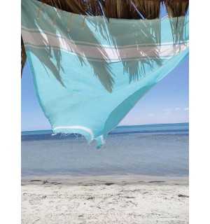 Fouta Plate bleu pastel Fouta Tunisia - 1 2