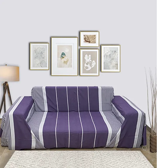 Jeté plate violet foncé - 1