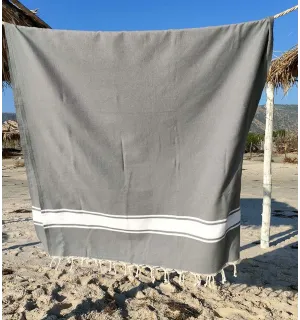 Fouta plate gris moyen Fouta Tunisia - 1