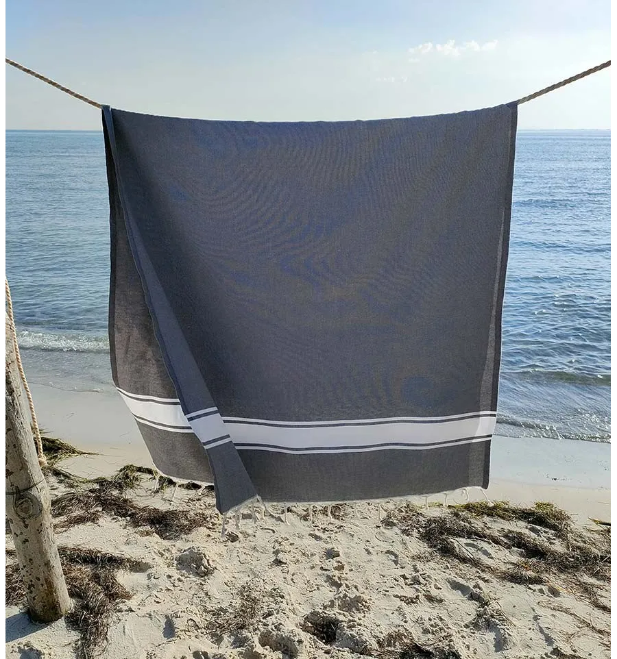 Fouta plate gris moyen Fouta Tunisia - 2