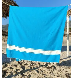 Fouta Plate bleu azur Fouta Tunisia - 1