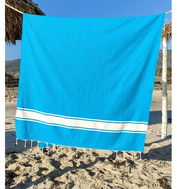 Fouta Plate bleu azur Fouta Tunisia - 1