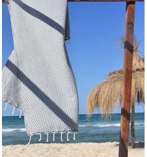 Fouta papillon gris Fouta Tunisia - 1 2