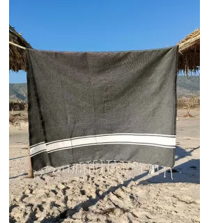 Fouta Plate gris ardoise foncé Fouta Tunisia - 2