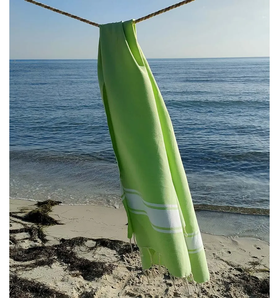 Fouta plate vert prairie Fouta Tunisia - 4