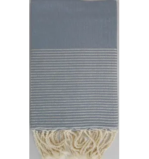 FOUTA Lurex plate bleu guède 