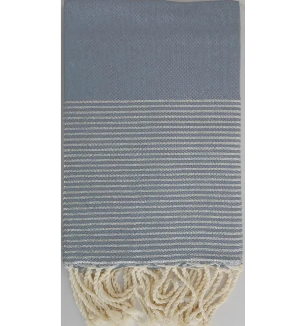 FOUTA Lurex plate bleu guède 