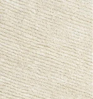 Tapis berbère en pure laine couleur écru Fouta Tunisia - 1 2