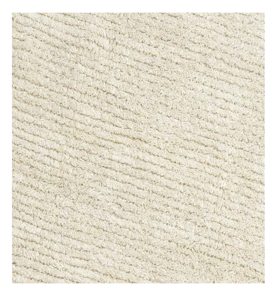 Tapis berbère en pure laine couleur écru Fouta Tunisia - 2