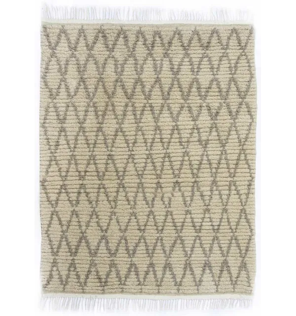 Tapis berbère naturel en pure laine Fouta Tunisia - 1