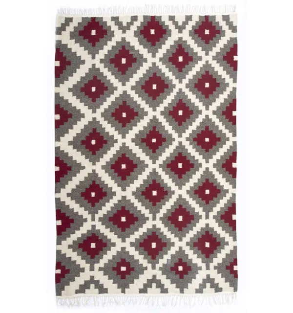 Tapis berbère en pure laine de mouton fait main Fouta Tunisia - 1