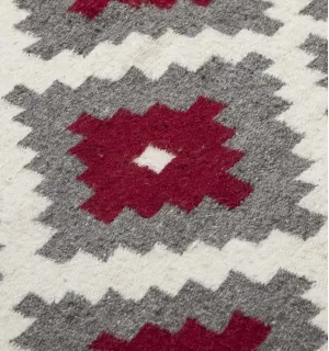 Tapis berbère en pure laine de mouton fait main Fouta Tunisia - 1 2