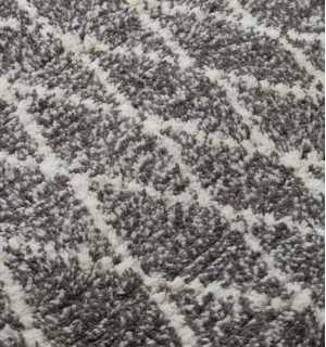 Tapis berbère en pure laine losanges sur fond écru Fouta Tunisia - 1 2